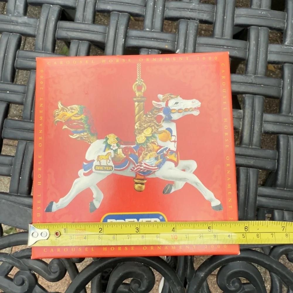 2000‎ Breyer Carousel Horse Ornament 700500 50th Anniversary Golden Christmas